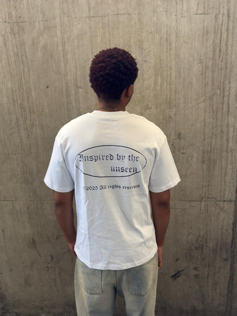 Phantomcltv chrome effect white t-shirt