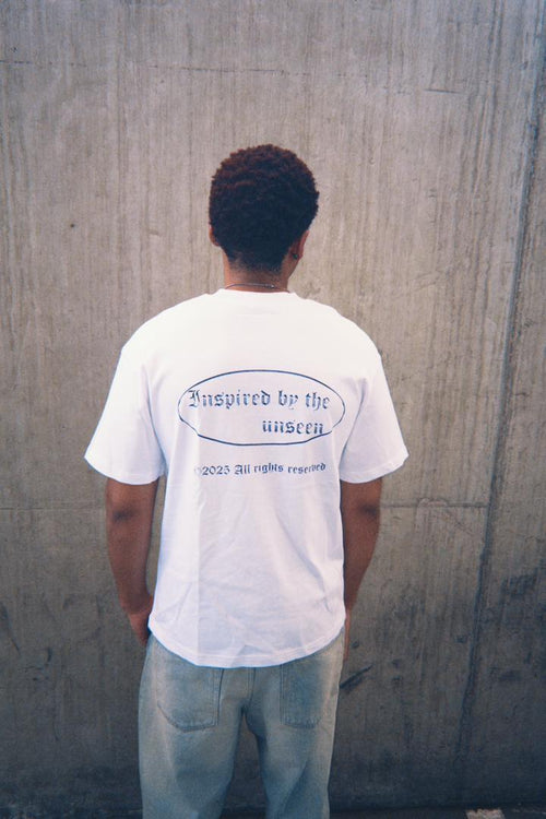 Phantomcltv chrome effect white t-shirt